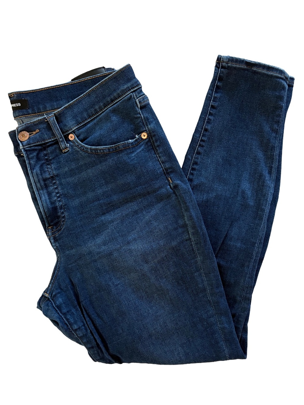 Express Skinny Mid Rise Jeans Size 10 Dark Wash